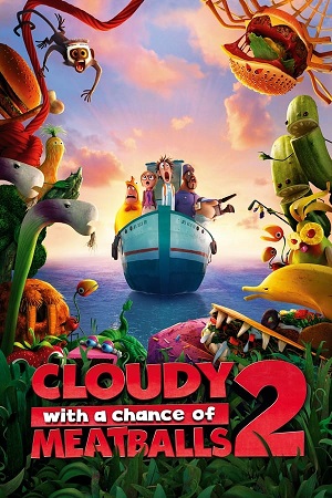 Download Cloudy with a Chance of Meatballs 2 (2013) BluRay [Hindi + Tamil + Telugu + English] ESub 480p 720p